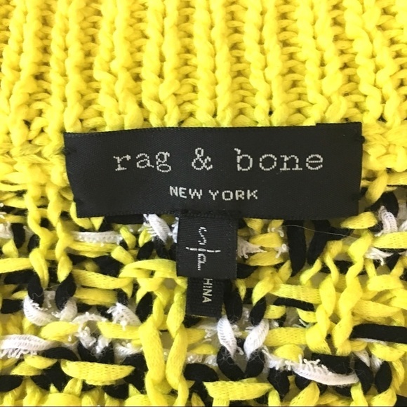 Rag & Bone Yellow Black Viola Button Cardigan Sweater - Picture 11 of 16